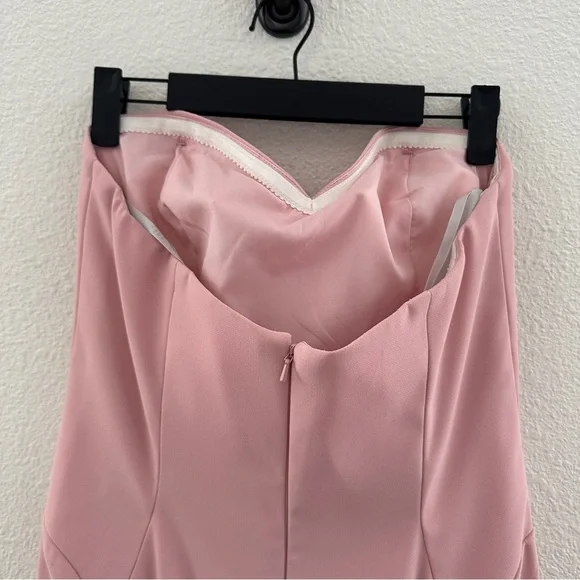 Dessy Group Strapless Gown Women Size 10 Rose Pink Sweetheart Mermaid Dress Prom - Picture 5 of 10